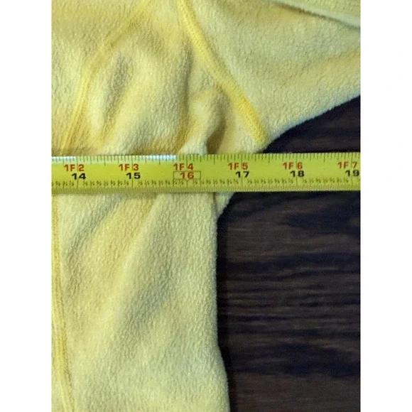 The North Face Sweater Womens Small Yellow Fleece Quarter Zip Pullover Top - Picture 3 of 6